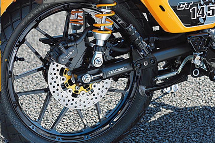 【CT125カスタム】倒立フォークにゲイルスピード！ターメリックイエローの「究極ハンターカブ」に迫る