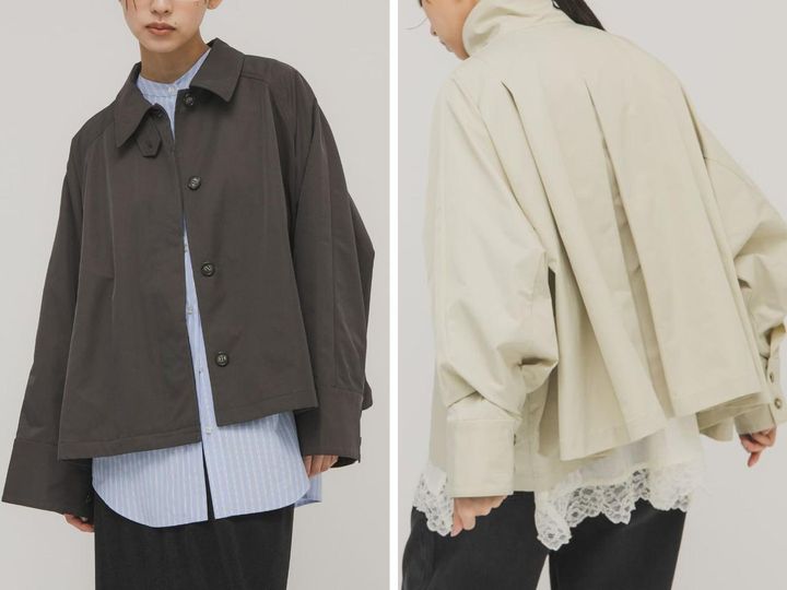 画像: 「ステンカラーマントコート」各￥12,100※2026年2月下旬発売予定 出典：KBF