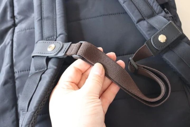 ダイソー ゴムベルト（レディース） 使用例 リュック