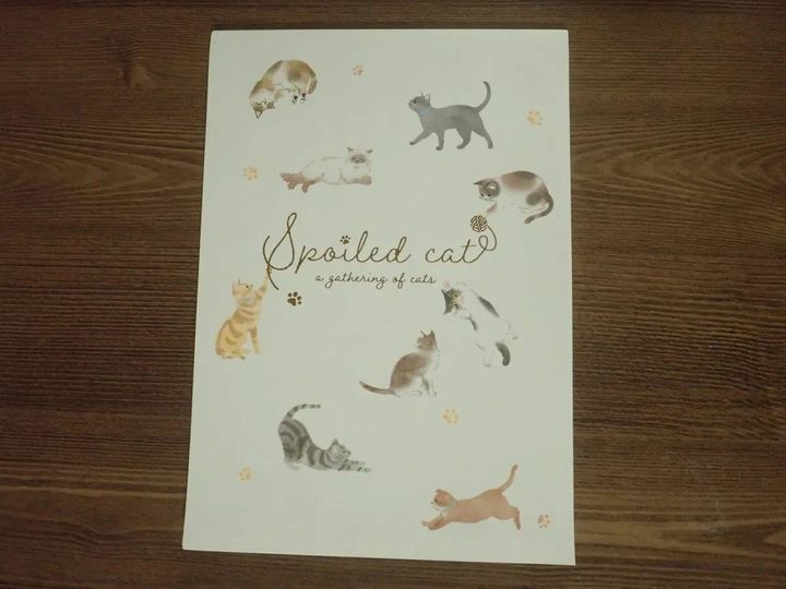 DAISO(ダイソー)：便箋(ノーブルコレクション、ネコ、16枚)