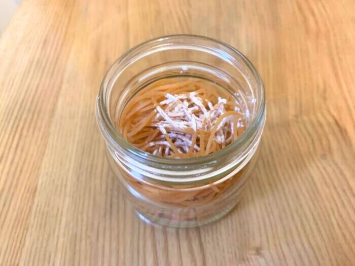 『輪ゴム』もうベタベタになりません！ひとつまみ入れるだけの超簡単裏ワザ♪