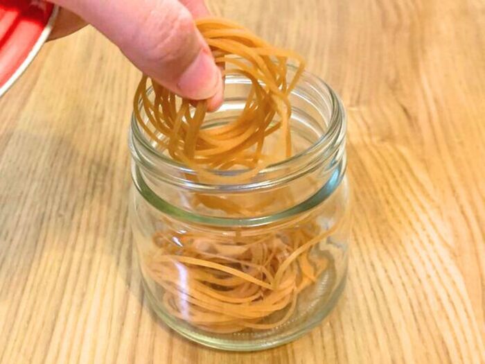 『輪ゴム』もうベタベタになりません！ひとつまみ入れるだけの超簡単裏ワザ♪