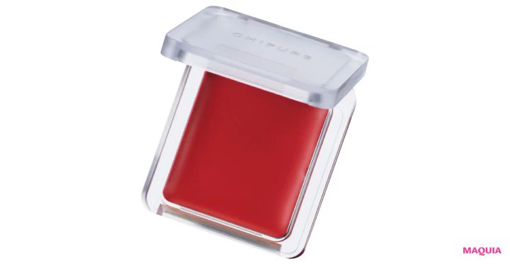 ツヤレッドのリップ＆チークコスメにおすすめのメイク ちふれ リップ & チークバーム RD40