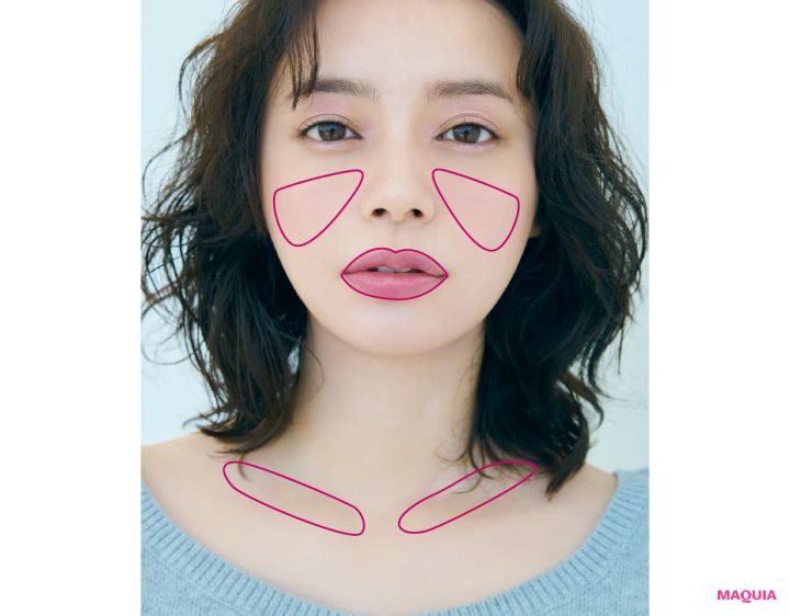 プラムカラーのリップ＆チークコスメにおすすめのメイク ハウツー