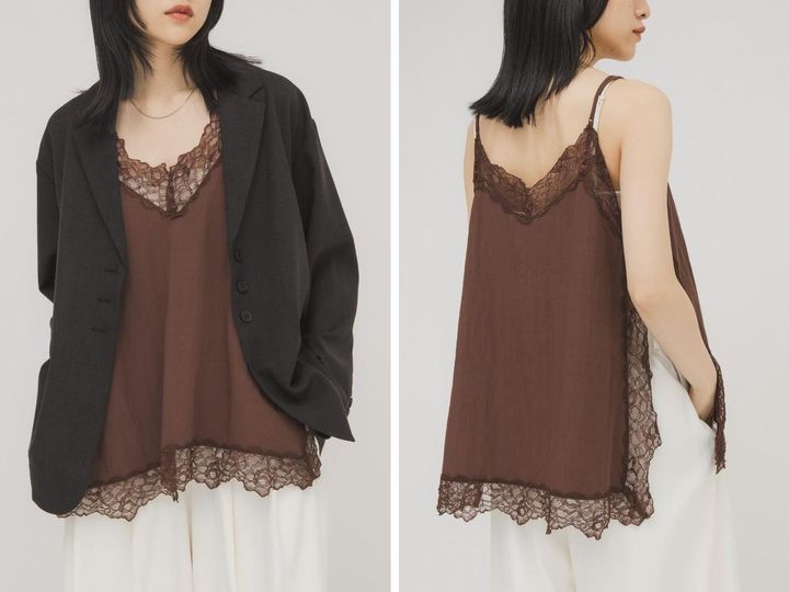 画像: 「ヴィンテージライクレースキャミソール」￥5,500 出典：KBF