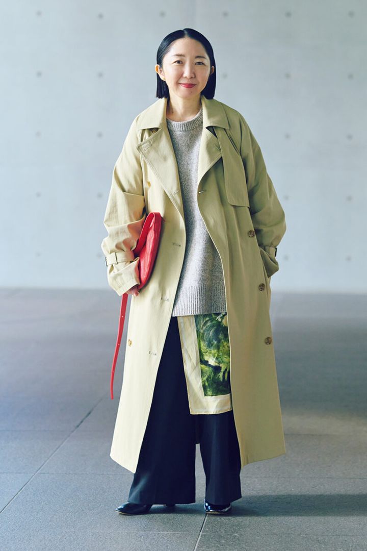 アウター／アデュー トリステス、トップス／ロワズィール、スカート／コンジェ ペイエ アデュー トリステス、バッグ／バケットバゲージ、シューズ／レペット