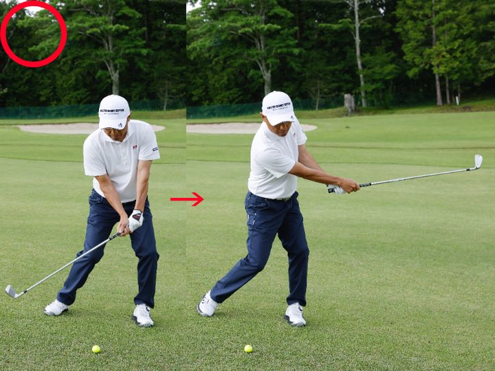 左足下がりのライを引っかけない方法とは？ベテラン男子プロが解説