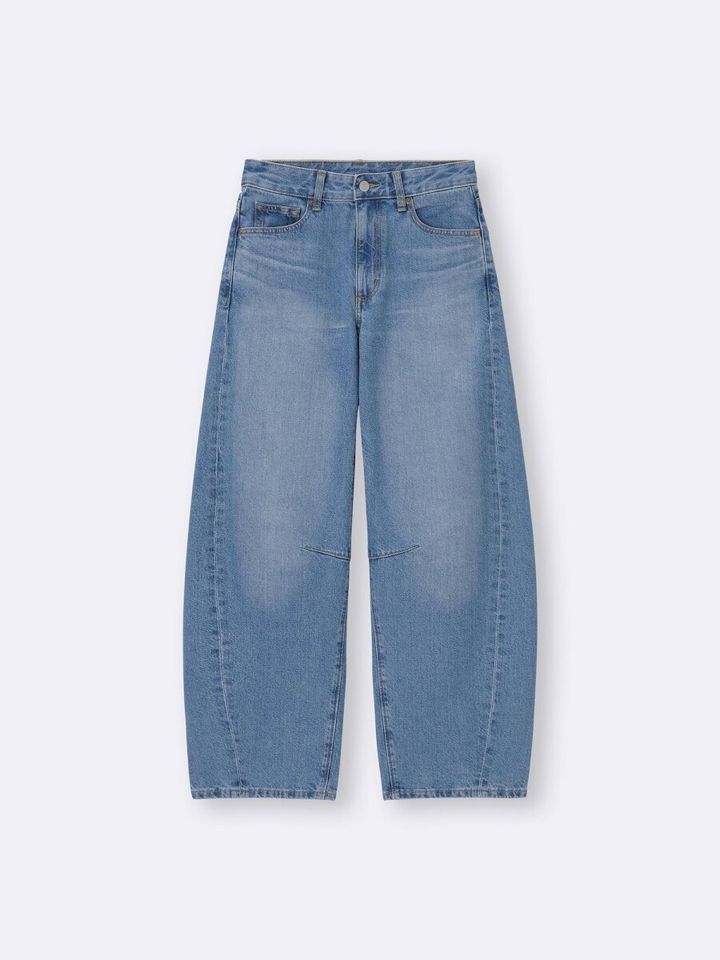 2026gu春バレルレッグジーンズ