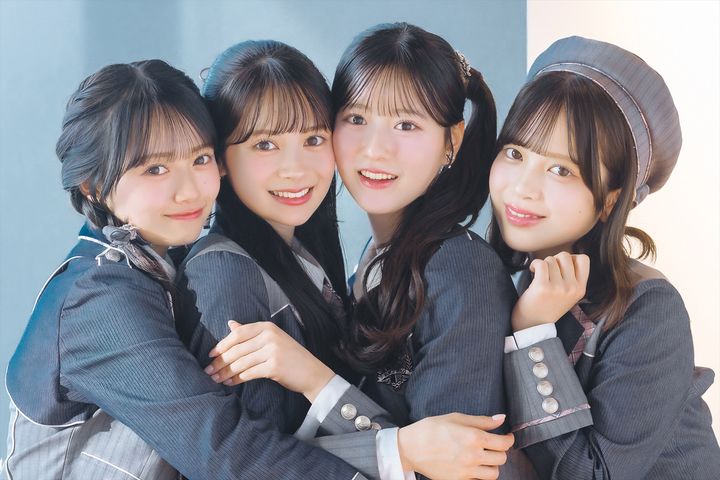 （左から）AKB48・花田藍衣、伊藤百花、八木愛月、川村結衣 クランクイン！ 写真：山田健史 width=