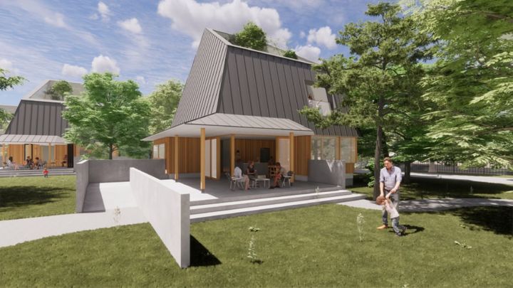 物見櫓をモチーフにしたコテージ「風ノ庵（かぜのいおり）」外観イメージ