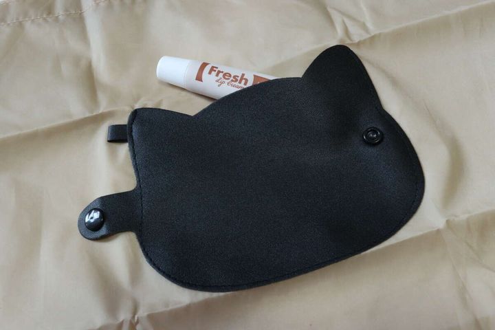 折りたたみショッピングバッグ（ダイカットネコ） ポケット