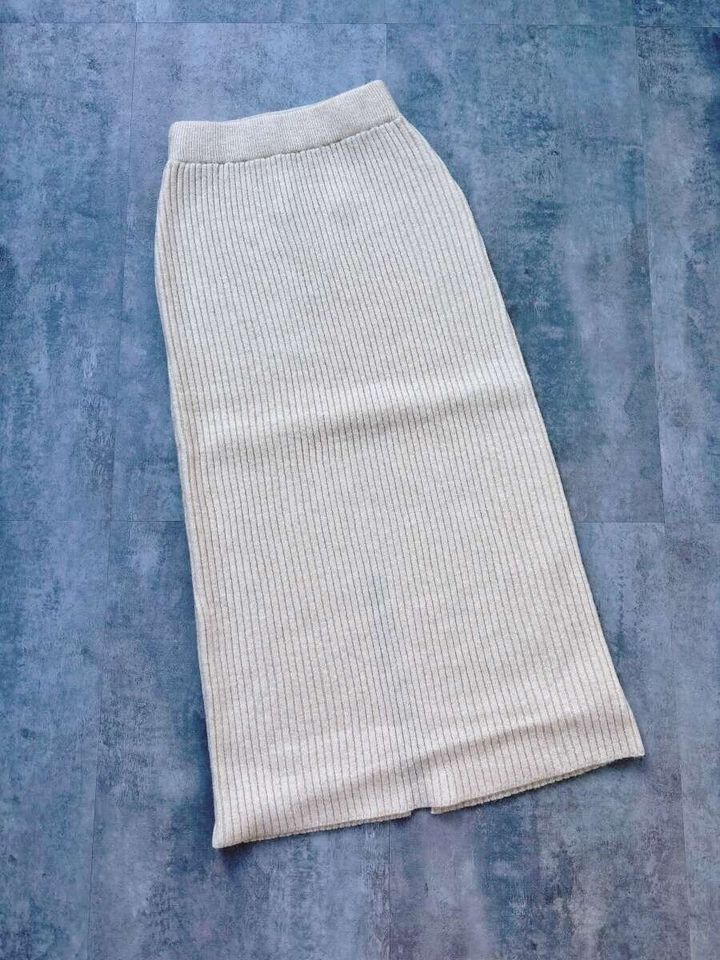 cocaラメニットIラインスカート アイボリー