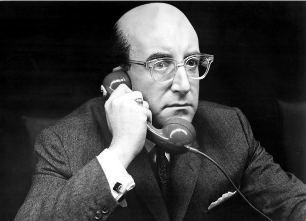 マフリー大統領を演じるためアメリカ中西部のアクセントを習得したセラーズ(『博士の異常な愛情 または私は如何にして心配するのを止めて水爆を愛するようになったか』) [c]Everett Collection/AFLO