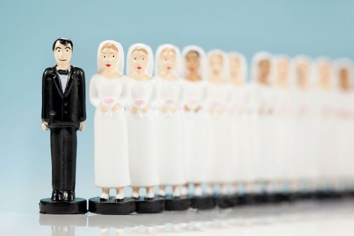 一人の花婿とたくさんの花嫁の人形