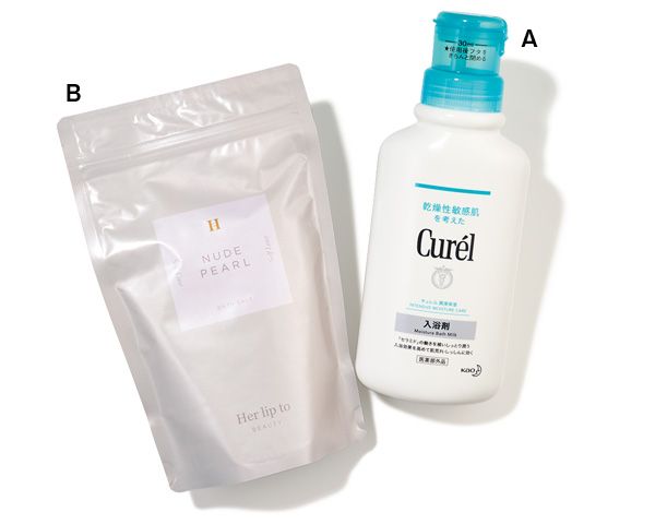 キュレル 入浴剤／Her lip to BEAUTY クリスタルバスソルト ヌードパール