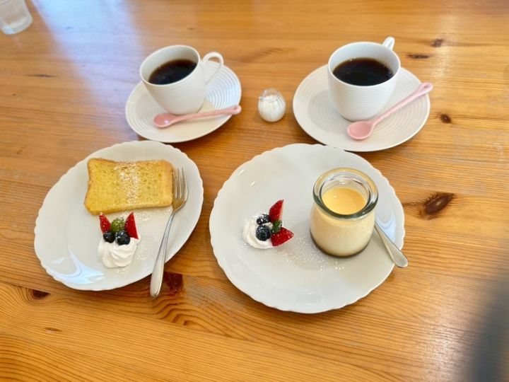 コンサートの合間にカフェでランチ