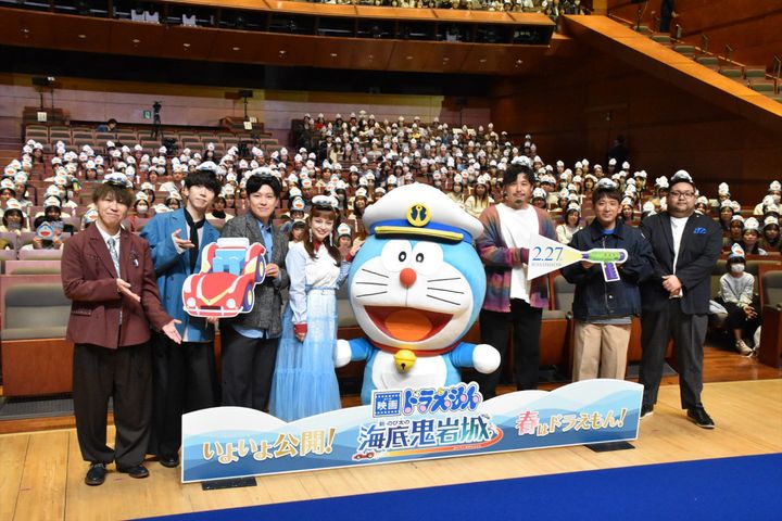 『映画ドラえもん 新・のび太の海底鬼岩城』公開直前特別試写会イベントにて クランクイン！ width=