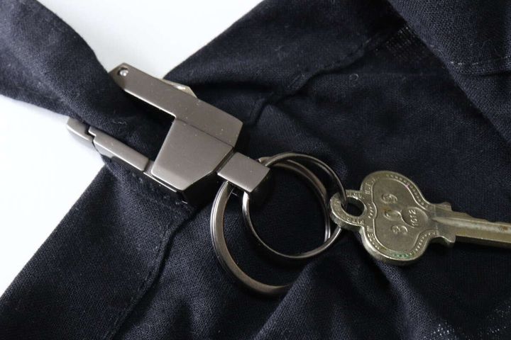 ダイソーメタリックフックキーホルダーバッグ