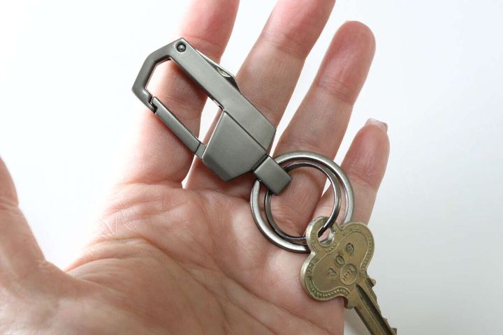 ダイソーメタリックフックキーホルダーリング2個