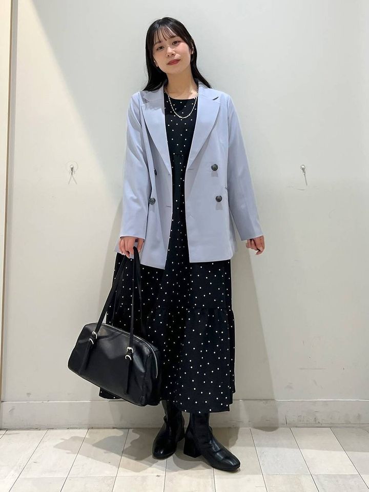 グローバルワークの2WAYドットティアードワンピース