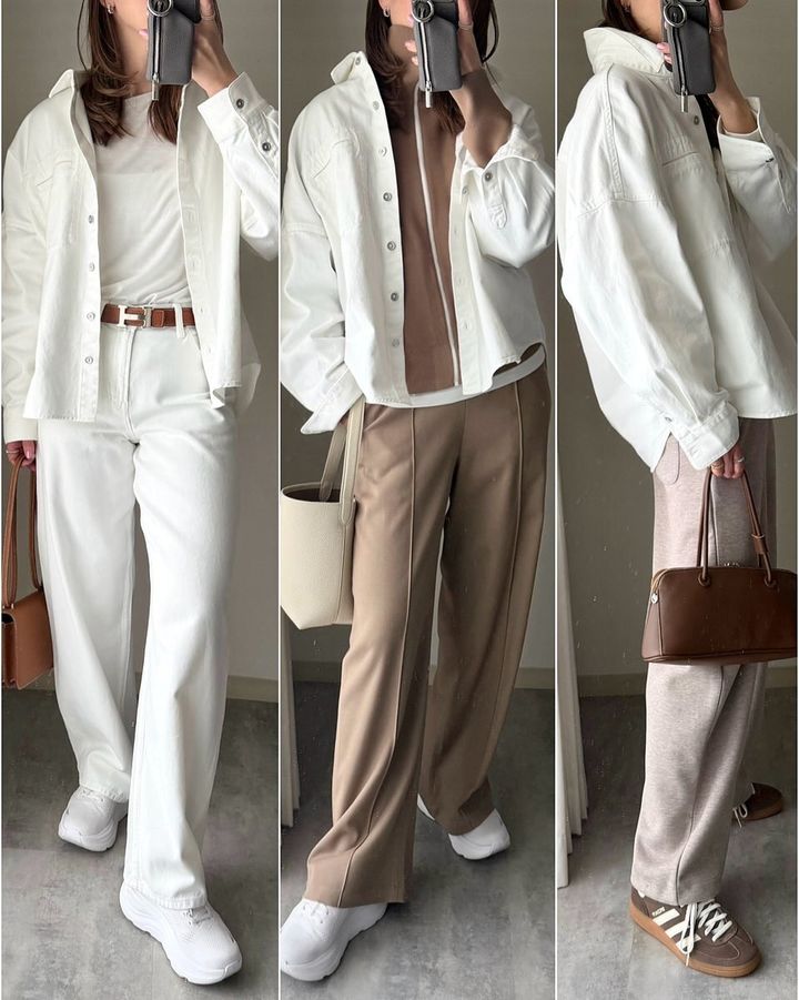 ユニクロのデニムリラックスシャツジャケットのコーデ2