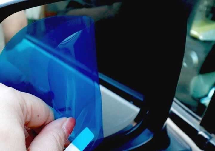 ダイソー 車用くもり止めフィルム 2P 楕円形 使い方