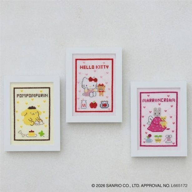 サンリオキャラクターズ クロスステッチ［いつもいっしょのお友だちシリーズ］ © 2026 SANRIO CO., LTD. APPROVAL NO. L665172
