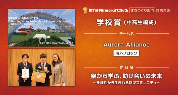 「第7回Minecraftカップまちづくり部門全国大会」開催！最優秀賞をはじめ各賞決定