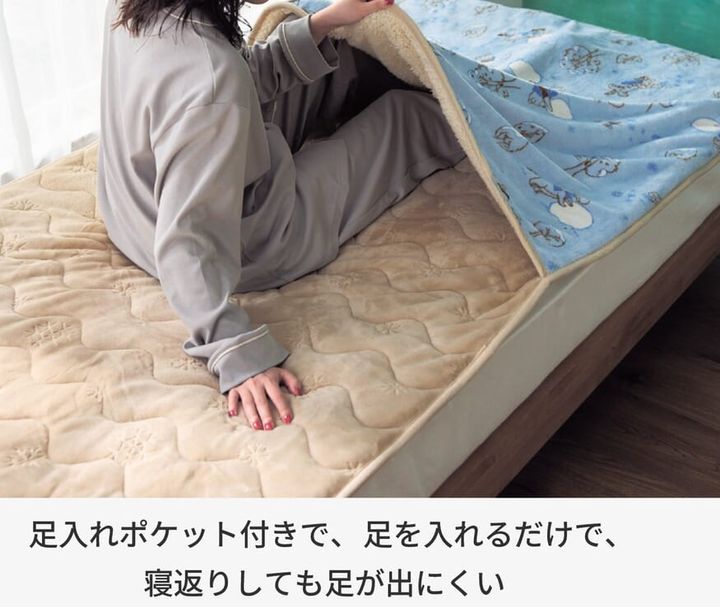 足入れポケット付き敷きパッド 使用イメージ