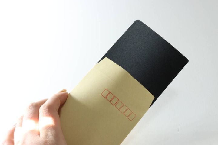 長4封筒に入るホルダー（5枚） サイズ感