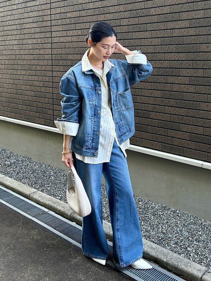 デニムジャケットのコーデ3