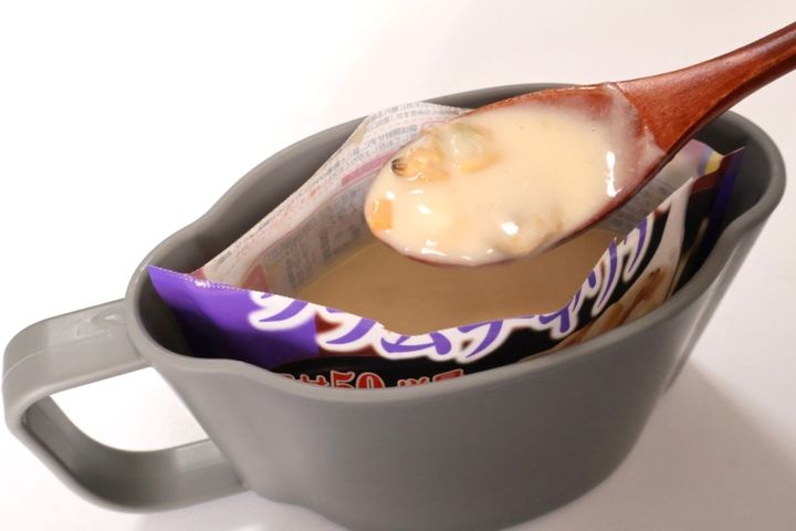 安定してスプーンで食べやすい！