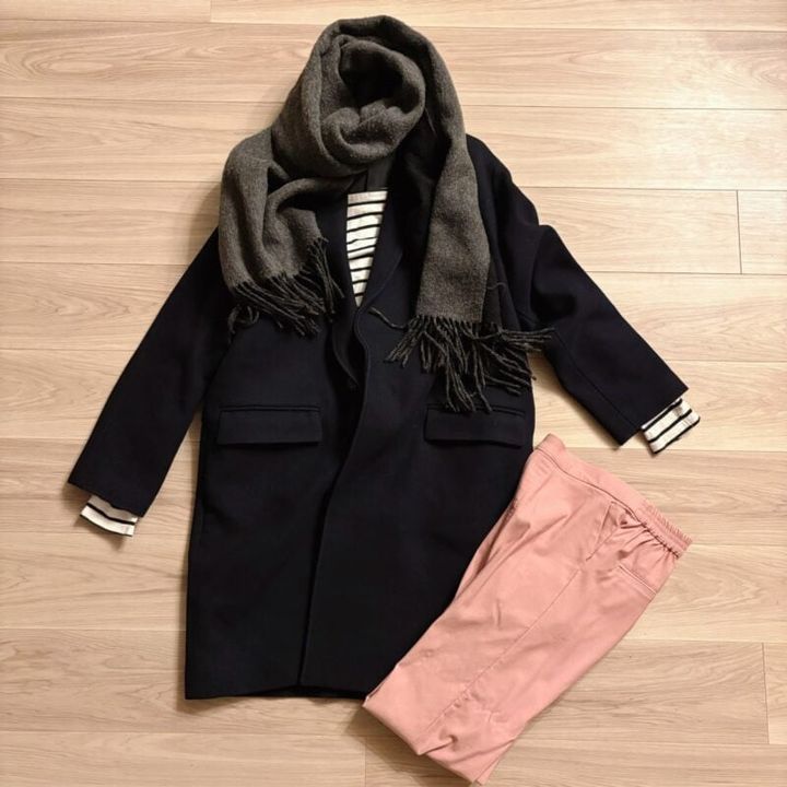 あったかレイヤードスタイルに抜け感を