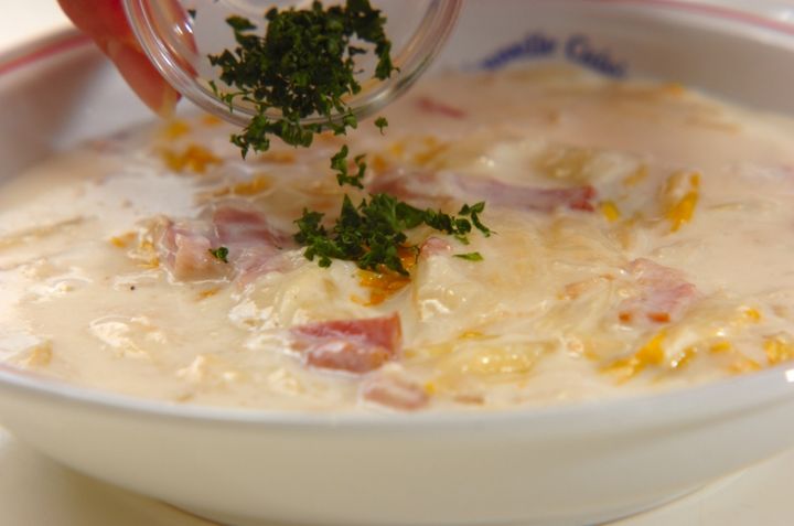 とろーりあたたか白菜のクリーム煮の作り方4