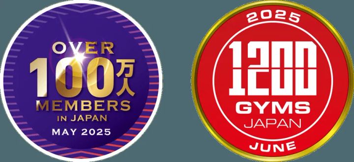 国内会員100万人と国内1200店舗到達を示す記念ビジュアル