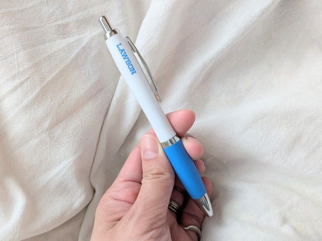 LAWSONロゴ入りボールペン ブルーグリップ