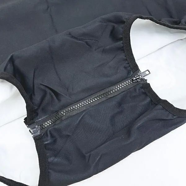 スーツケースカバーのダブルファスナー接写