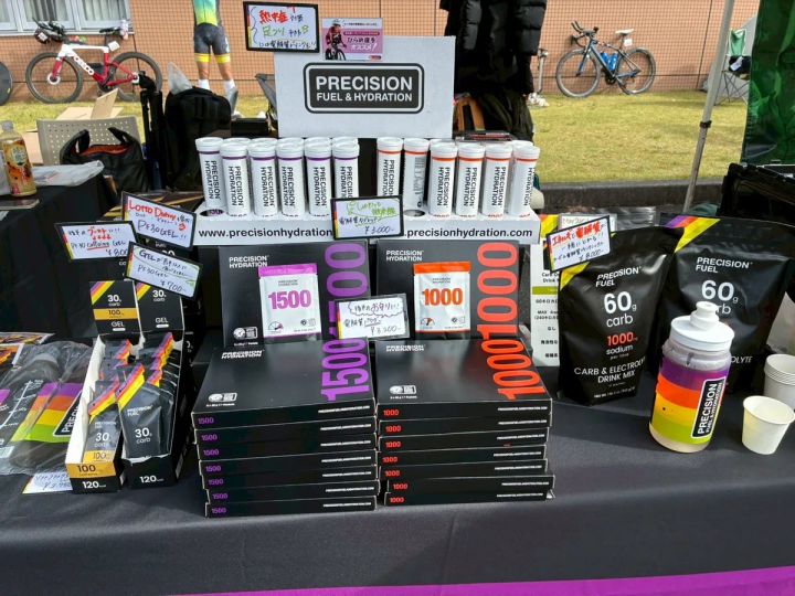 PRECISION FUEL & HYDRATIONの店頭ブース
