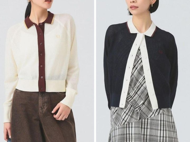 画像: 「リブ ニット カーディガン」各￥25,300【フレッドペリー】 出典：レイ ビームス