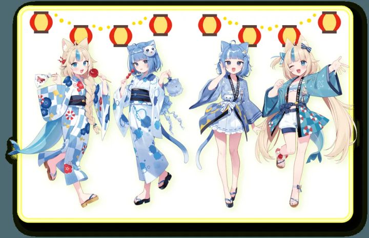 海神祭の等身イラスト4体が並ぶキービジュアル