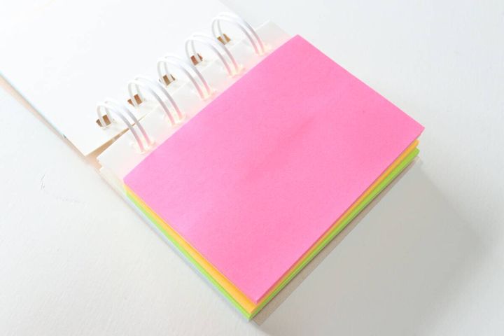 ダイソーのメモふせん 4色リングの大きい付箋