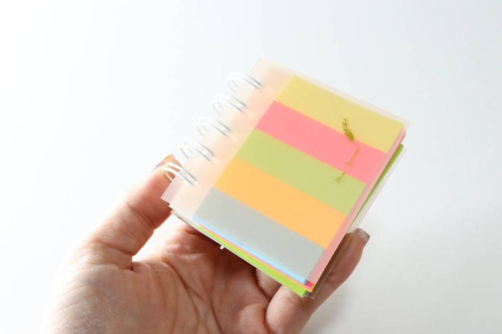 ダイソーのメモふせん 4色リング