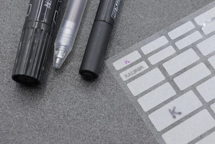 ダイソー 半透明シール（長方形） 書き込み