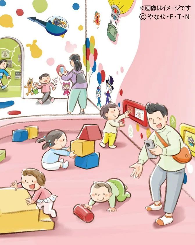 ドキンちゃんとコキンちゃん立体があるベビーエリア内観