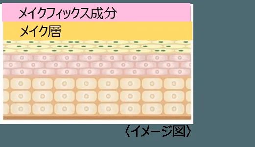 メイクフィックス成分のヴェール構造を示すイメージ図