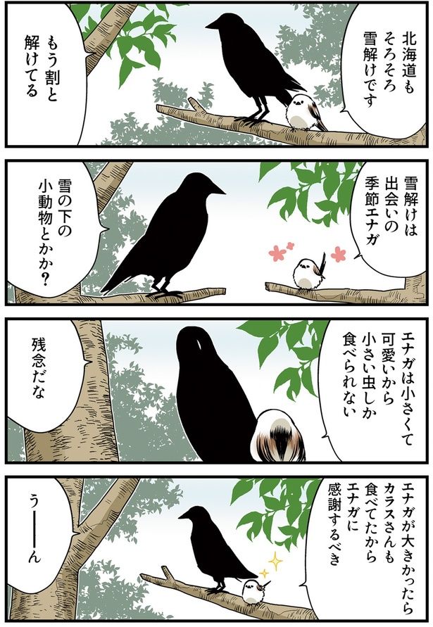 雪解けは出会いの季節エナガ （C）青春／KADOKAWA