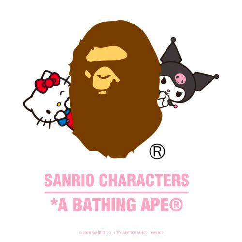 クロミ＆ハローキティがBAPE®︎と共演！“かくれんぼ総柄”が可愛すぎる限定コレクションが登場