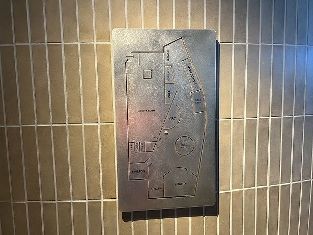 男性側浴室のフロアマップ