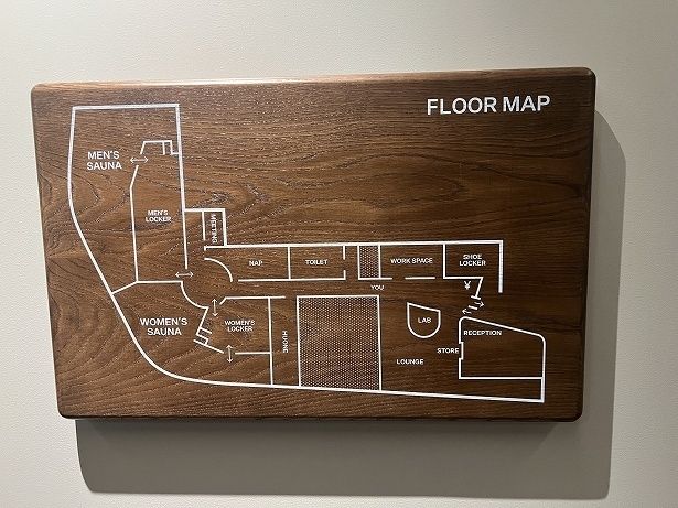 「高輪SAUNAS」のフロアマップ