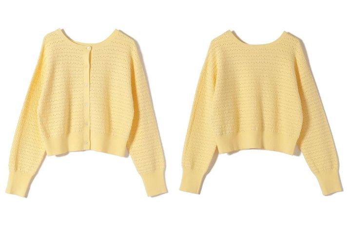 画像: 「柄編み 2WAY カーディガン」￥16,500 出典：シップス